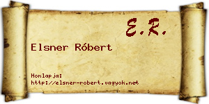 Elsner Róbert névjegykártya